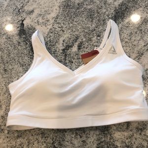 Reebok training bra white sport medium support